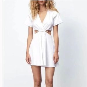 Zara: cut out poplin dress